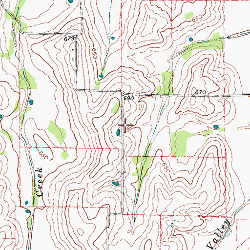 Topographic Map of Gods Delight Lake, TX