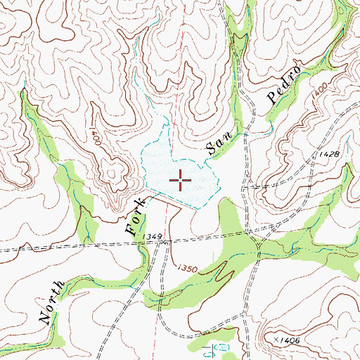 Topographic Map of Moody Lake Dam, TX