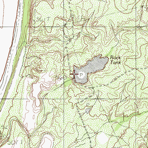 Topographic Map of North Apache Ranch Lake Dam, TX