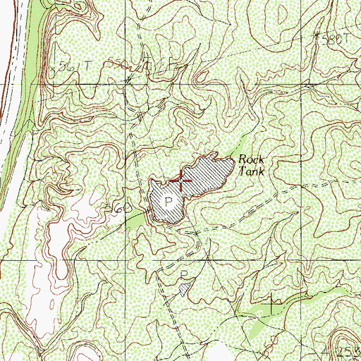 Topographic Map of North Apache Ranch Lake, TX