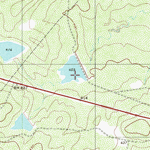 Topographic Map of Traylor Lake Number 2 Dam, TX