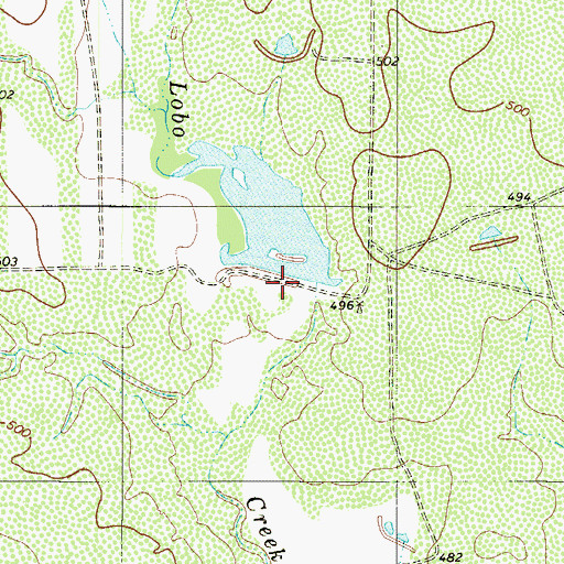 Topographic Map of Hirsch Estate Lake, TX