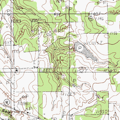Topographic Map of Decker Lake Dam, TX