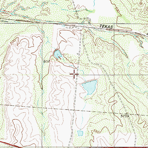 Topographic Map of Minnie Martin Lake Dam, TX