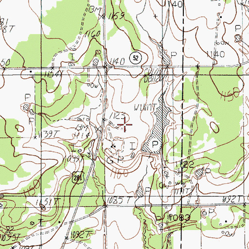 Topographic Map of Bailey Lake Dam, TX
