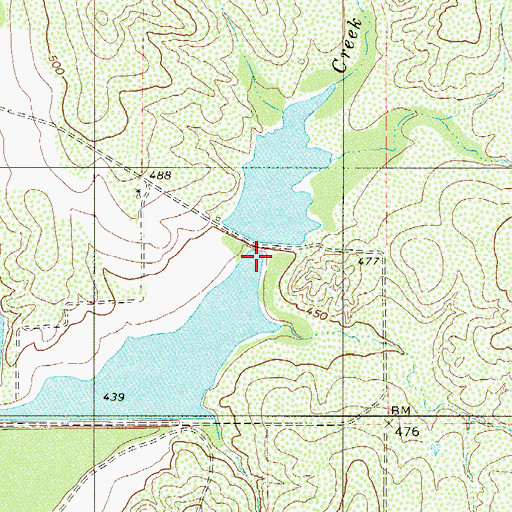 Topographic Map of Link Lake Number 1 Dam, TX