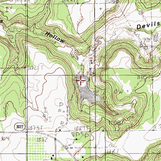 Topographic Map of Dike Lake Dam, TX