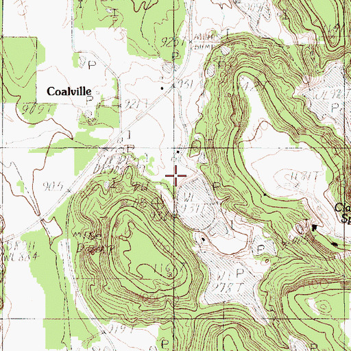 Topographic Map of Henslee Lake Number 1 Dam, TX