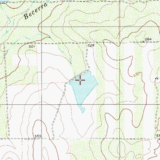 Topographic Map of Martinez Lake, TX