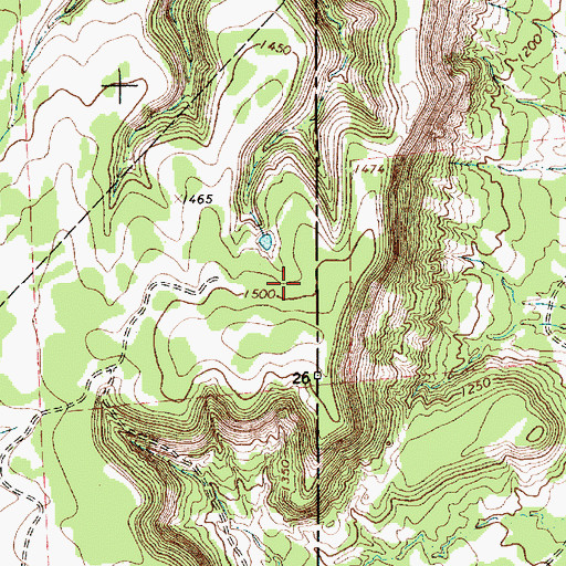 Topographic Map of Henslee Lake Number 3, TX