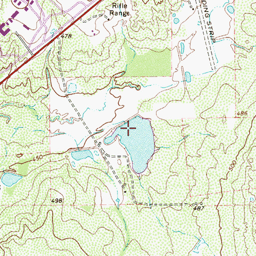 Topographic Map of Leo Flores Lake, TX