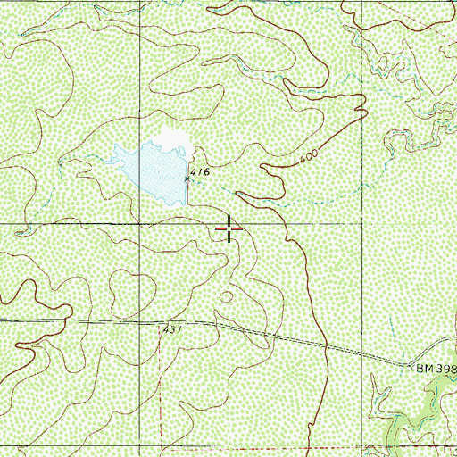 Topographic Map of Colwell Lake Dam, TX