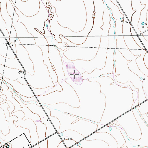 Topographic Map of Galbraith Lake, TX
