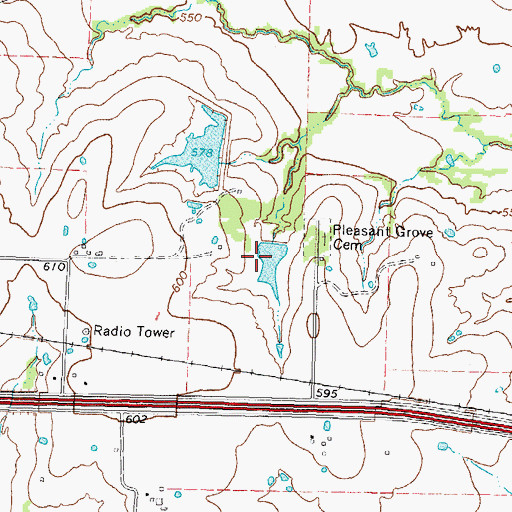 Topographic Map of Texas No Name Number 40 Dam, TX