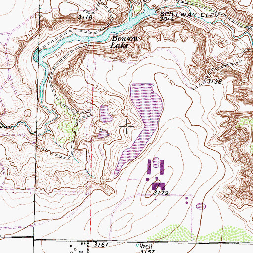 Topographic Map of Clear Water Lake Dam, TX