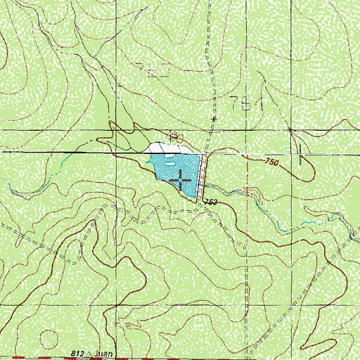 Topographic Map of Farias Lake Dam, TX