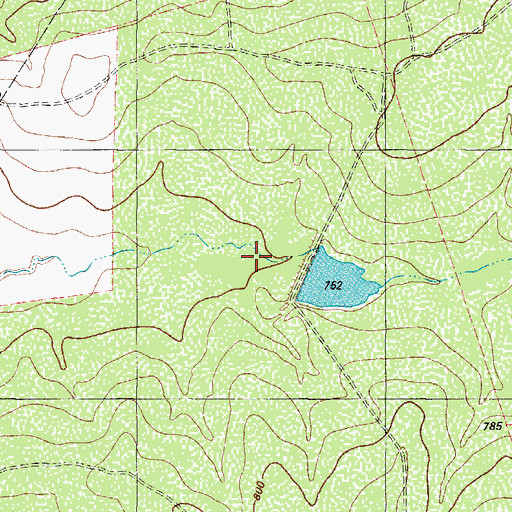 Topographic Map of Hamilton Lake, TX