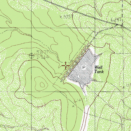 Topographic Map of Harrison Lake Number 3 Dam, TX