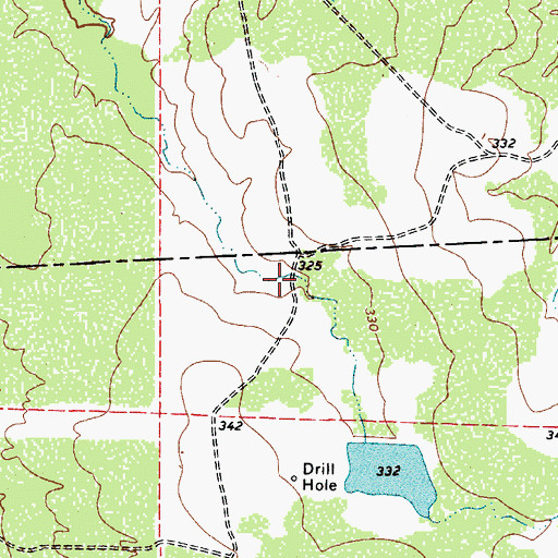 Topographic Map of Bowles Lake, TX