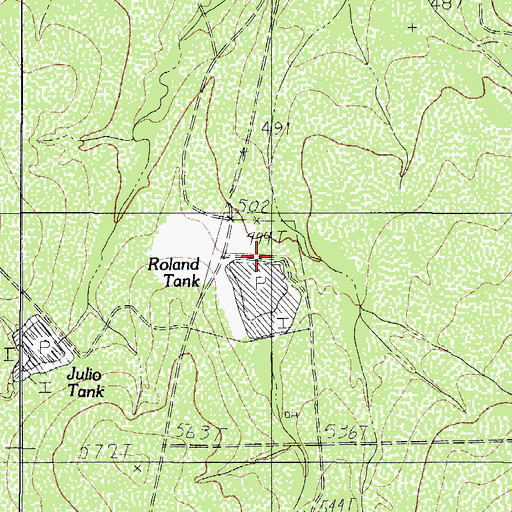 Topographic Map of Light Lake Number 3 Dam, TX