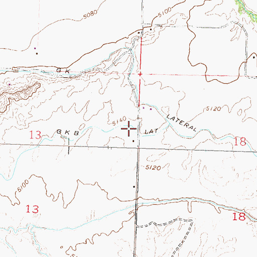 Topographic Map of G K B Lateral, CO