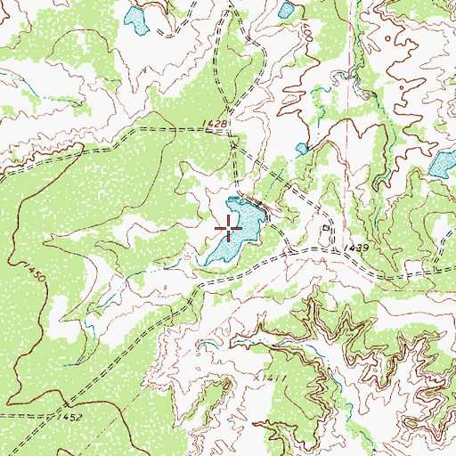Topographic Map of Halsell Lake, TX