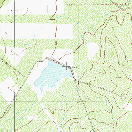 Topographic Map of Martinena Ranch Lake Dam, TX