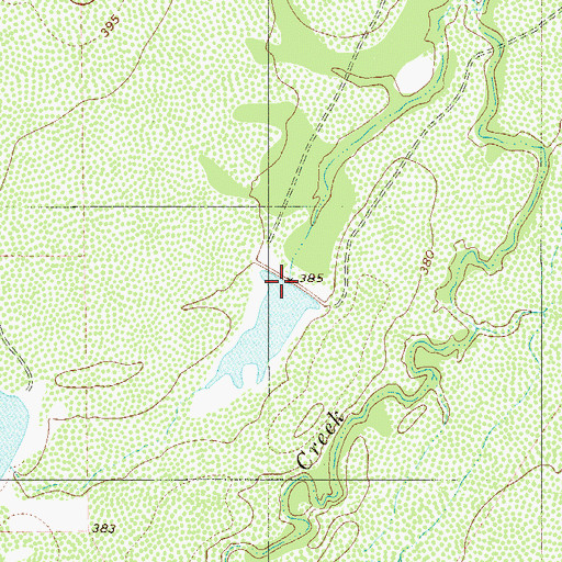 Topographic Map of Frank Nunley Lake, TX