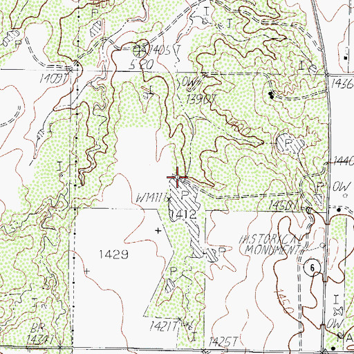 Topographic Map of Carroll Lake Dam, TX