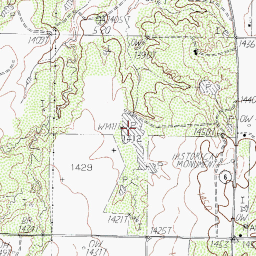 Topographic Map of Carroll Lake, TX