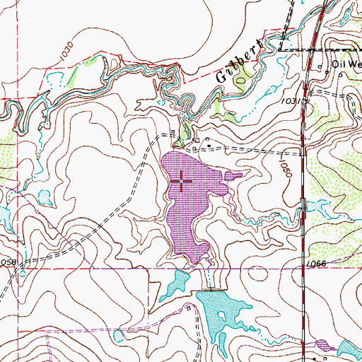 Topographic Map of Crumpler Lake, TX