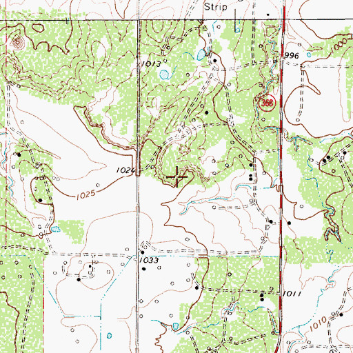 Topographic Map of Netherly Lake Dam, TX
