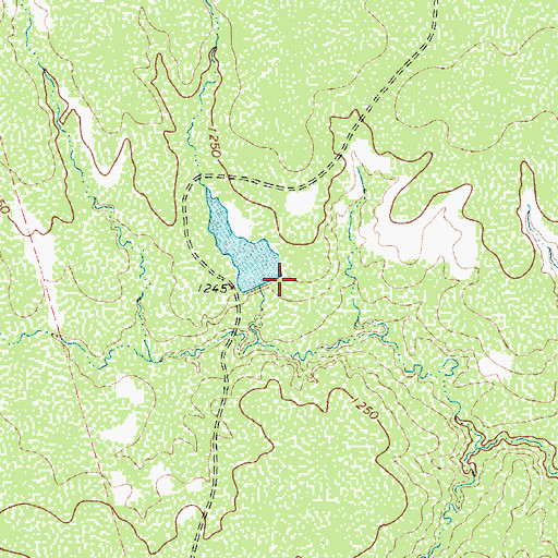 Topographic Map of Waggoner Lake Number 2 Dam, TX