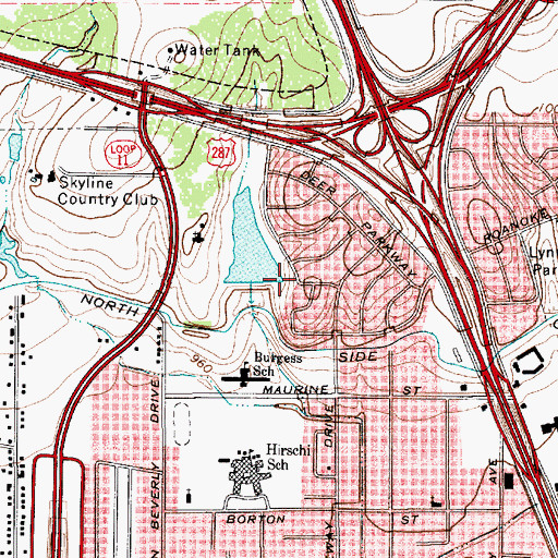 Topographic Map of City of Wichita Falls Lake Dam, TX