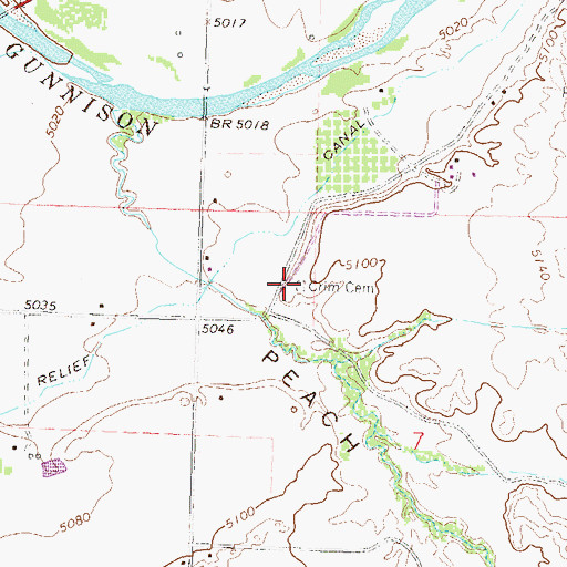 Topographic Map of Crim Cemetery, CO