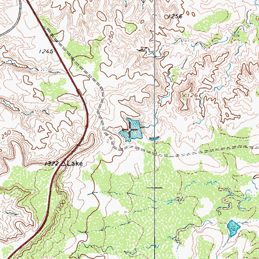 Topographic Map of Waggoner Lake Number 5, TX