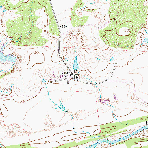 Topographic Map of Porter Lake Dam, TX