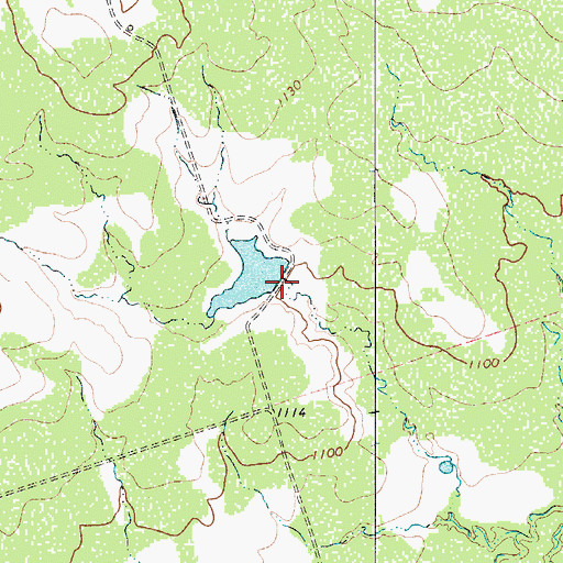 Topographic Map of Waggoner Ranch Lake Number 3 Dam, TX