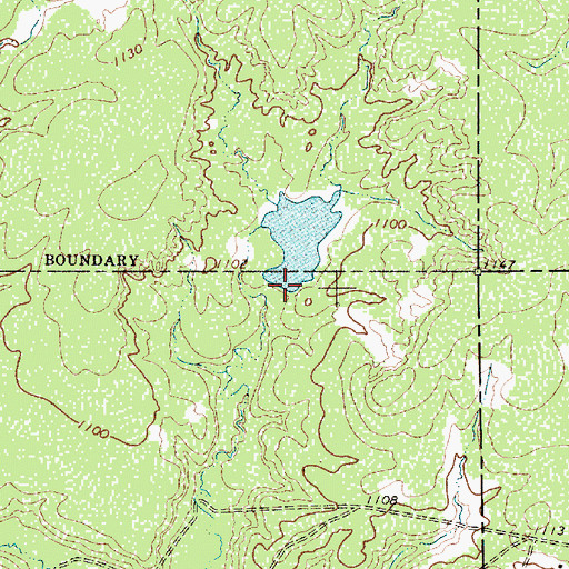 Topographic Map of Waggoner Ranch Lake Number 4 Dam, TX
