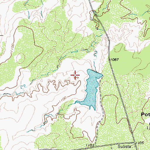 Topographic Map of Waggoner Ranch Lake Number 6 Dam, TX