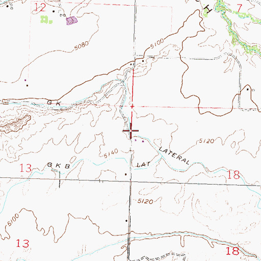 Topographic Map of G K Lateral, CO