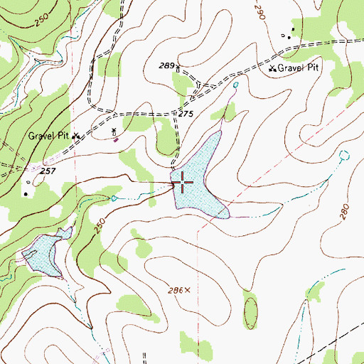 Topographic Map of Dye Lake Dam, TX