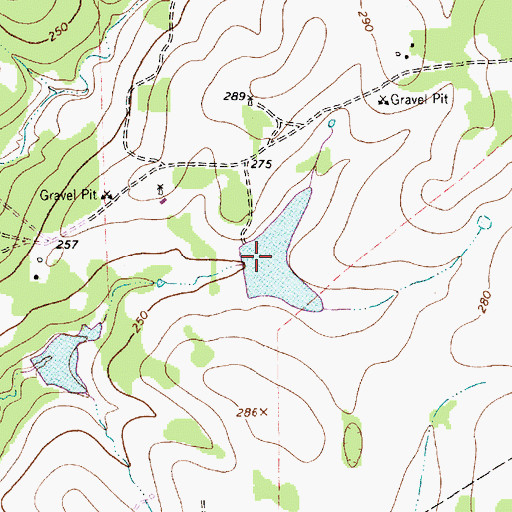 Topographic Map of Dye Lake, TX