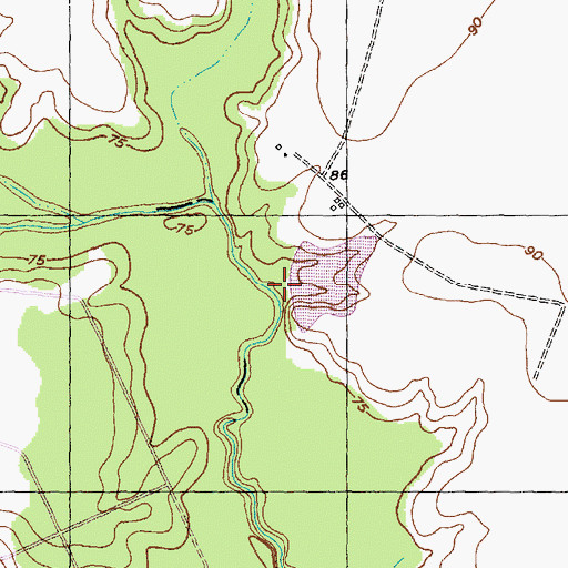 Topographic Map of Texas No Name Number 43 Dam, TX