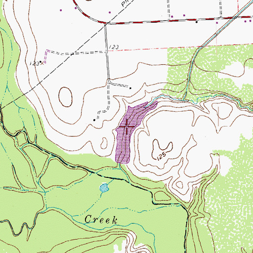 Topographic Map of Penny Lake, TX