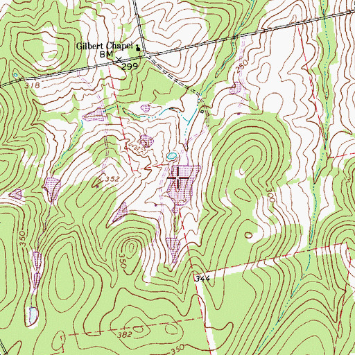 Topographic Map of Cook Lake, TX