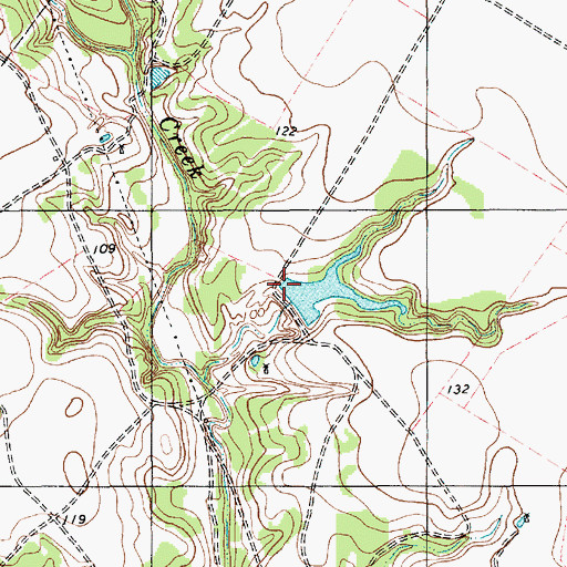 Topographic Map of New Lake Dam, TX