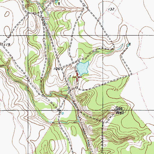 Topographic Map of Old Lake Dam, TX