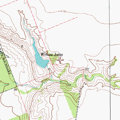 Topographic Map of Glasscock Lake, TX