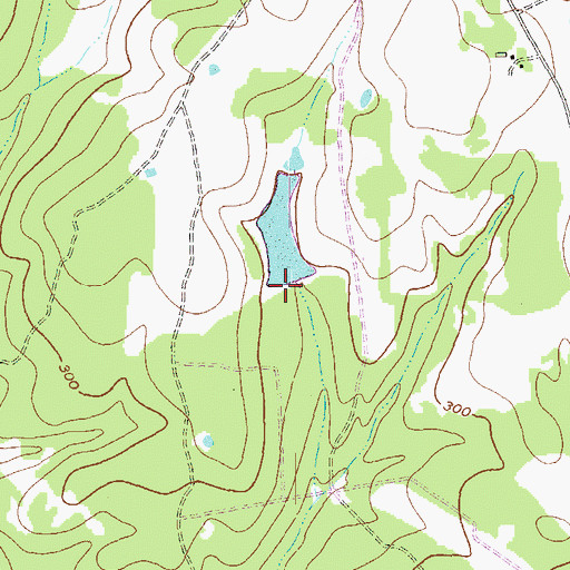 Topographic Map of Bailey Lake Dam, TX